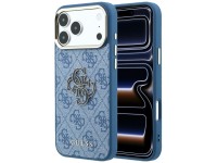 Funda Guess 4G con logo grande de resina para iPhone 17 Pro / 18 Pro - Azul claro