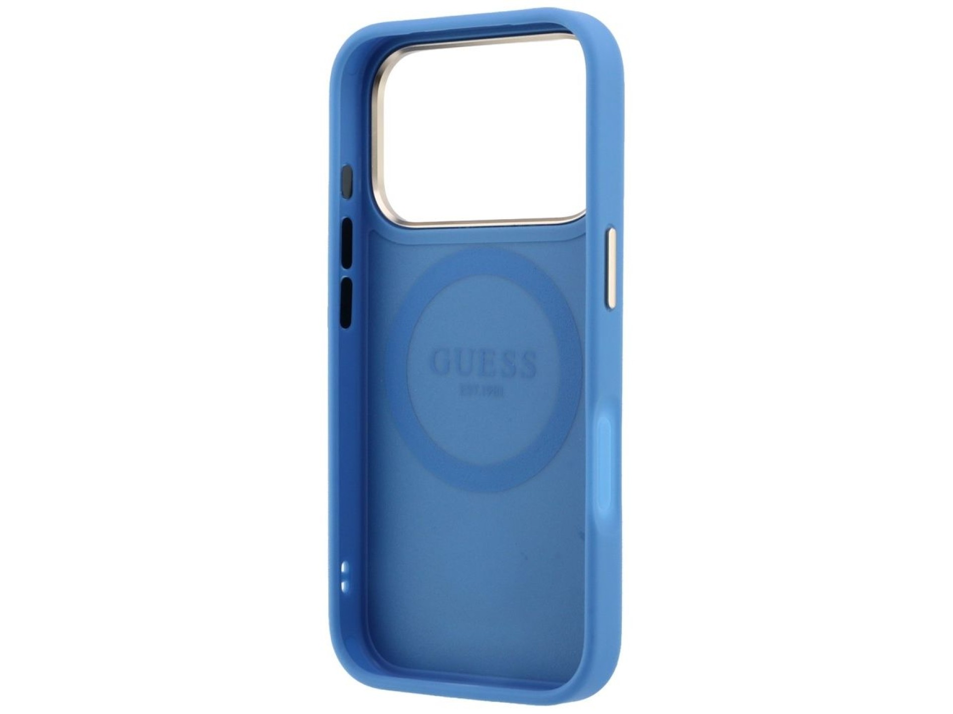 Guess 4G with Stripe Round and Classic Logos MagSafe Case for iPhone 17 Pro Max / 18 Pro Max - Blue