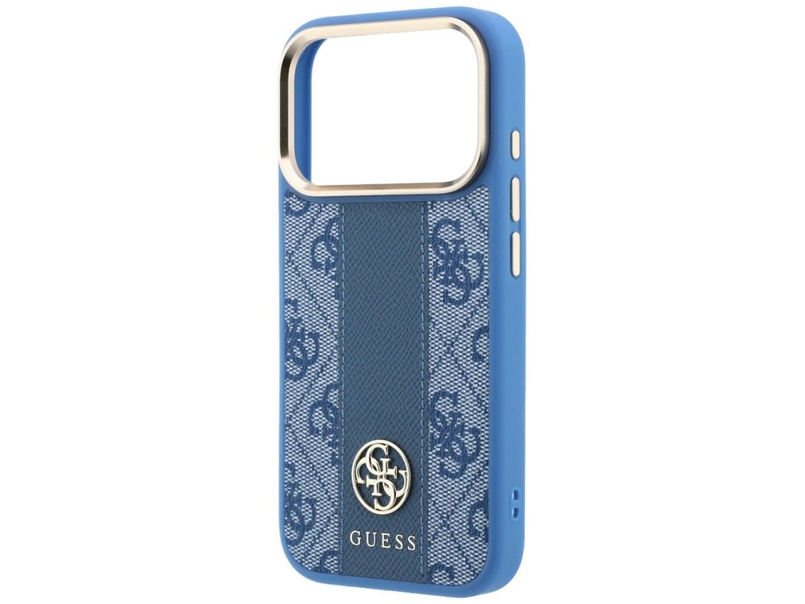 Guess 4G with Stripe Round and Classic Logos MagSafe Case for iPhone 17 Pro Max / 18 Pro Max - Blue