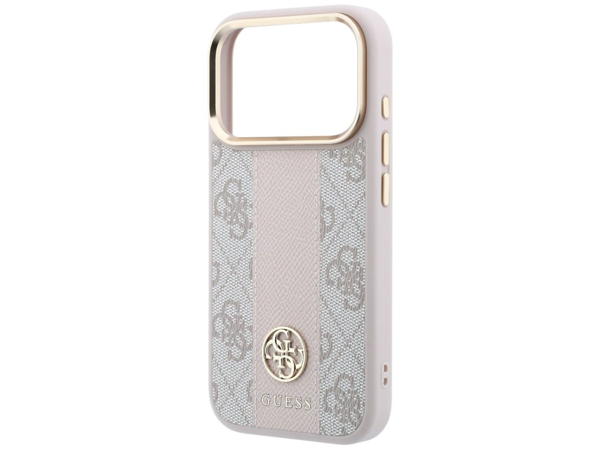 Guess 4G with Stripe Round and Classic Logos MagSafe case for iPhone 17 Pro / 18 Pro - pink