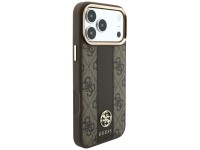 Funda Guess 4G con logotipos redondos y clásicos y MagSafe para iPhone 17 Pro / 18 Pro - Marrón Funda Guess 4G con logotipos redondos y clásicos y MagSafe para iPhone 17 Pro / 18 Pro - Marrón