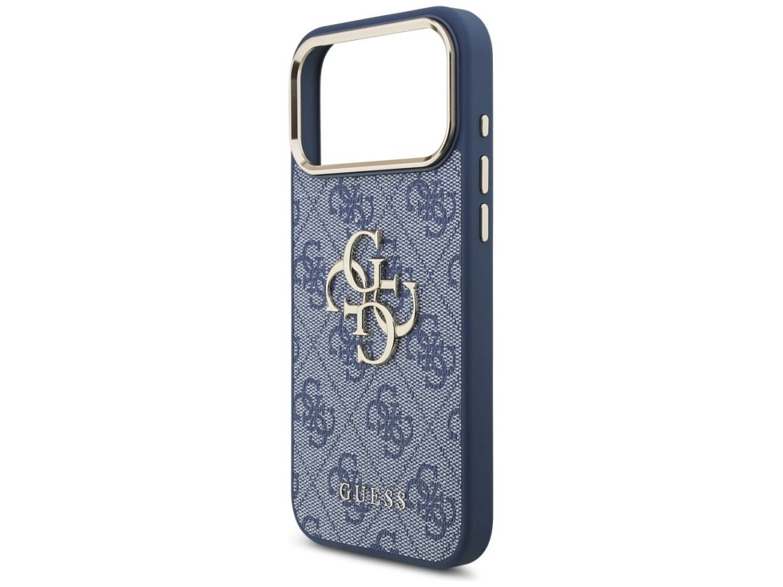 Capa Guess 4G Big 4G Classic Logo para iPhone 18 Pro Max / 17 Pro Max - Azul e Dourada