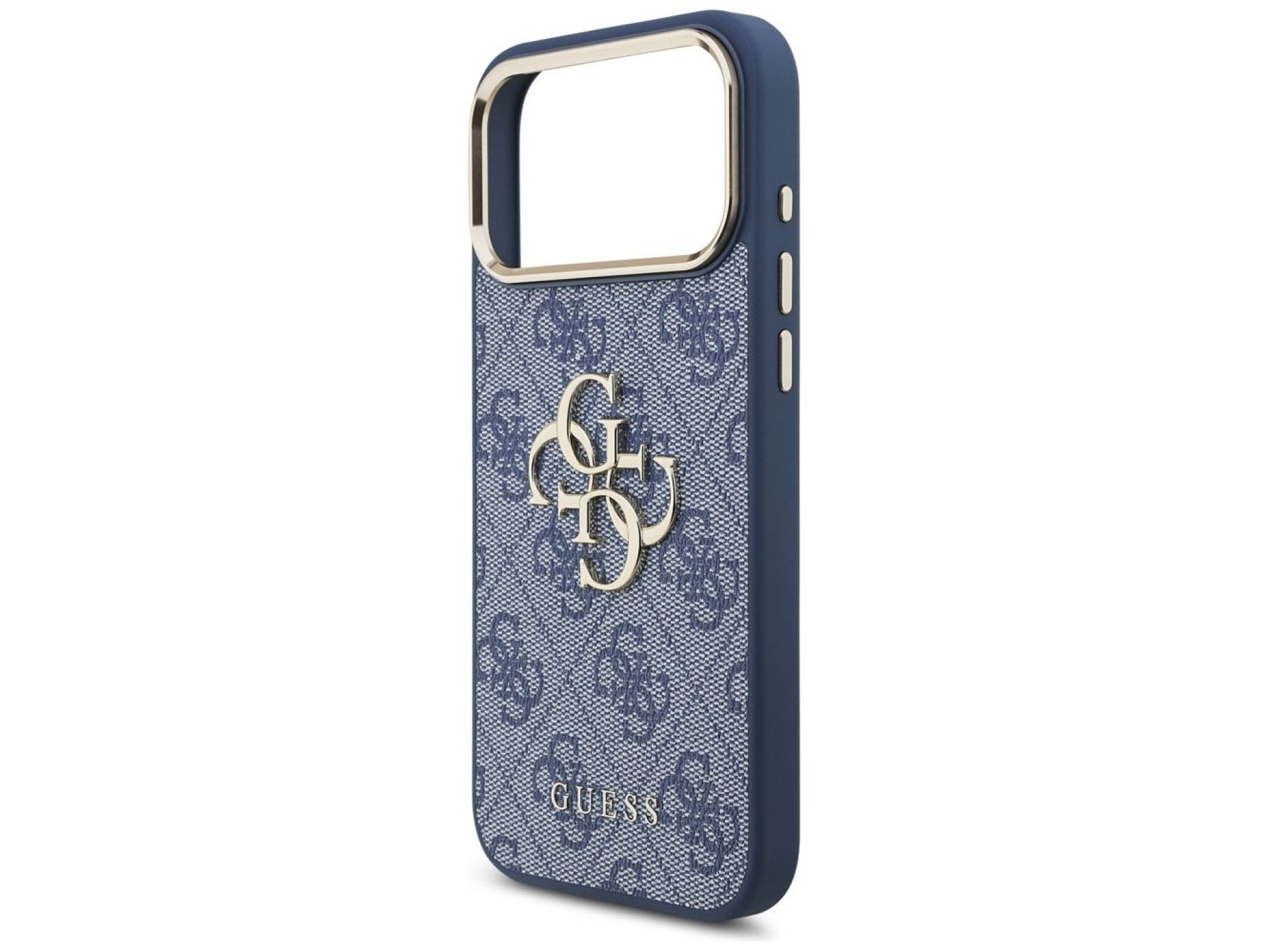 Funda Guess 4G Big 4G Classic Logo para iPhone 18 Pro Max / 17 Pro Max - Azul y dorado