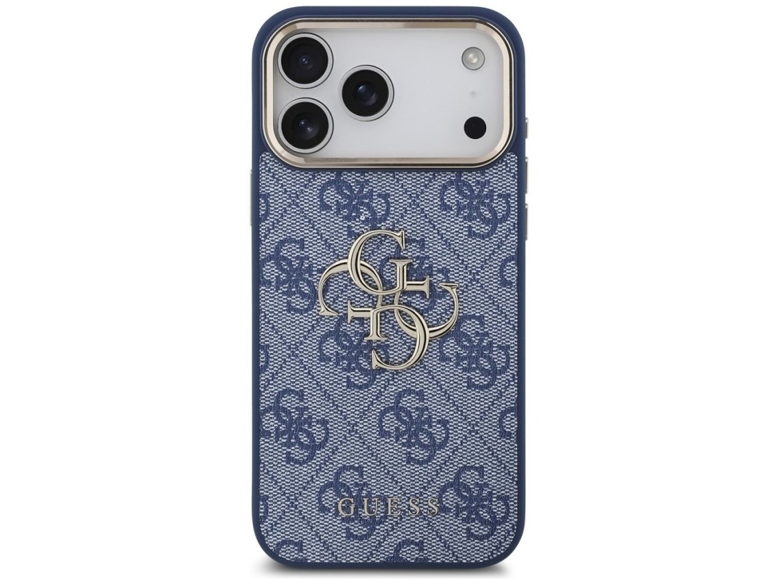 Capa Guess 4G Big 4G Classic Logo para iPhone 18 Pro Max / 17 Pro Max - Azul e Dourada