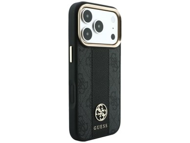 Guess 4G with Stripe Round and Classic Logos MagSafe Case for iPhone 17 Pro Max / 18 Pro Max - Black Guess 4G with Stripe Round and Classic Logos MagSafe Case for iPhone 17 Pro Max / 18 Pro Max - Black