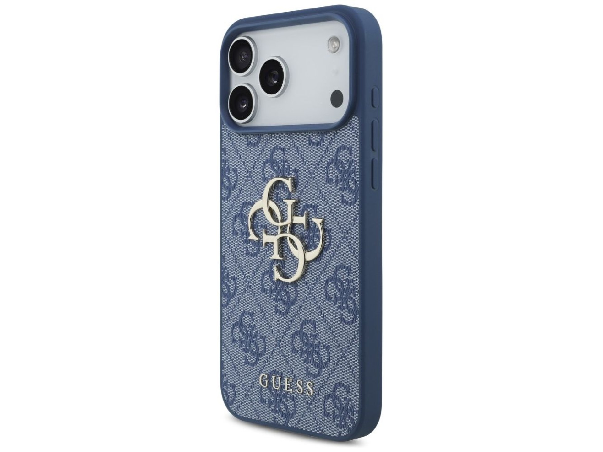 Funda Guess 4G con logo grande para iPhone 17 Pro Max / 18 Pro Max - Azul