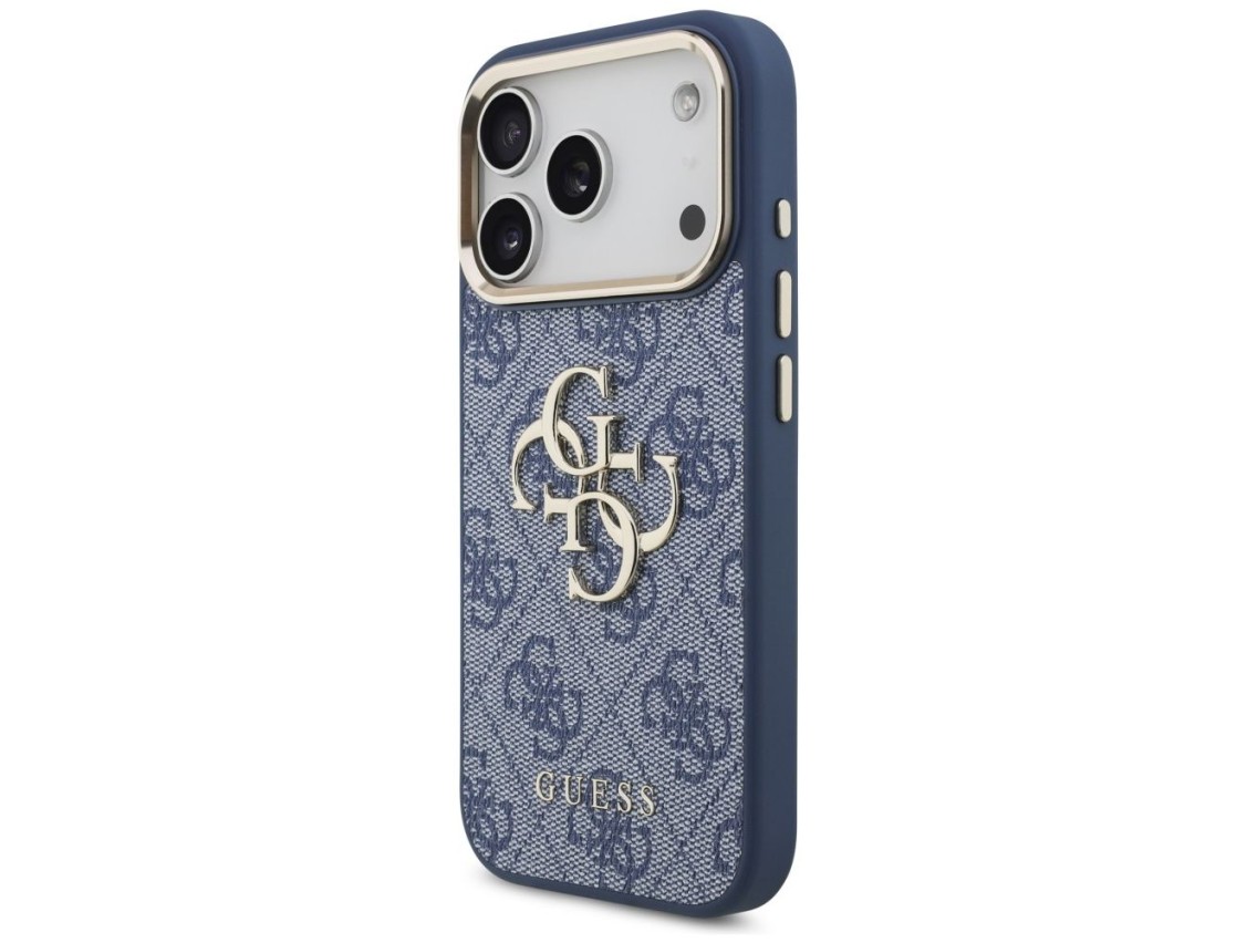 Funda Guess 4G Big 4G Classic Logo para iPhone 18 Pro / 17 Pro - Azul y dorado