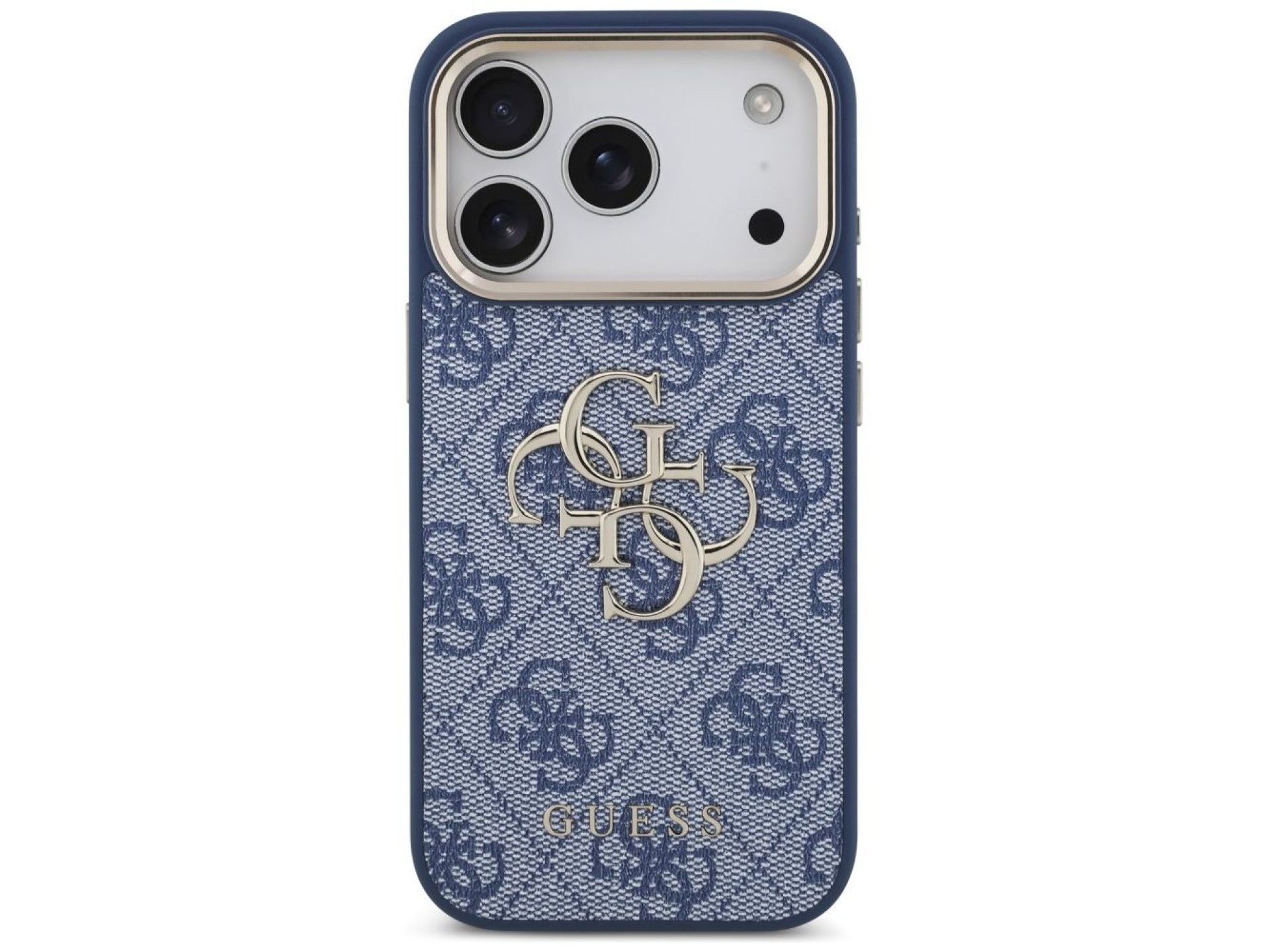 Funda Guess 4G Big 4G Classic Logo para iPhone 18 Pro / 17 Pro - Azul y dorado