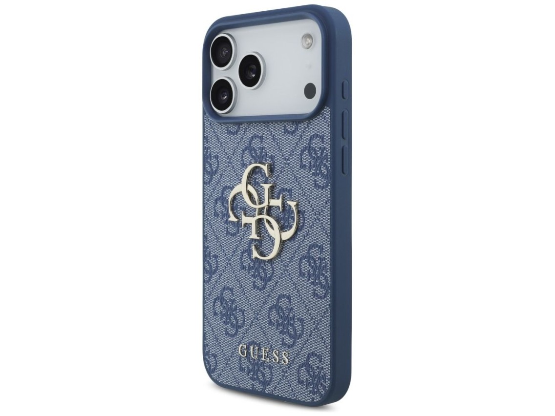 Capa Guess 4G com logo grande para iPhone 17 Pro Max / 18 Pro Max - Azul