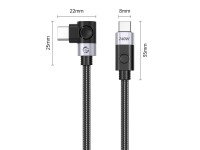 Cabo Orico CW240 USB-C para USB-C PD 240W de 2m com design angular - Preto