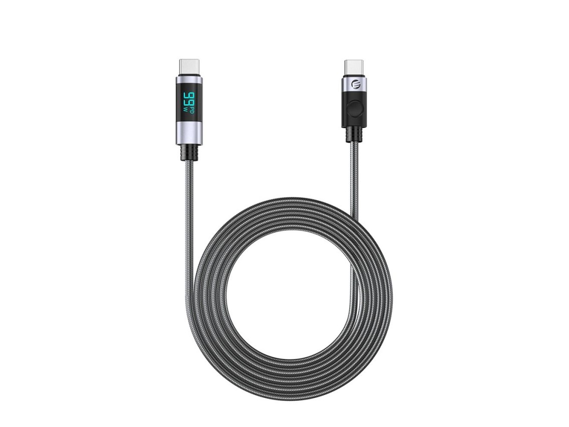 Orico LDC2C USB-C - USB-C PD 100W Cable with LED Display 480 Mbps 3 m - Black
