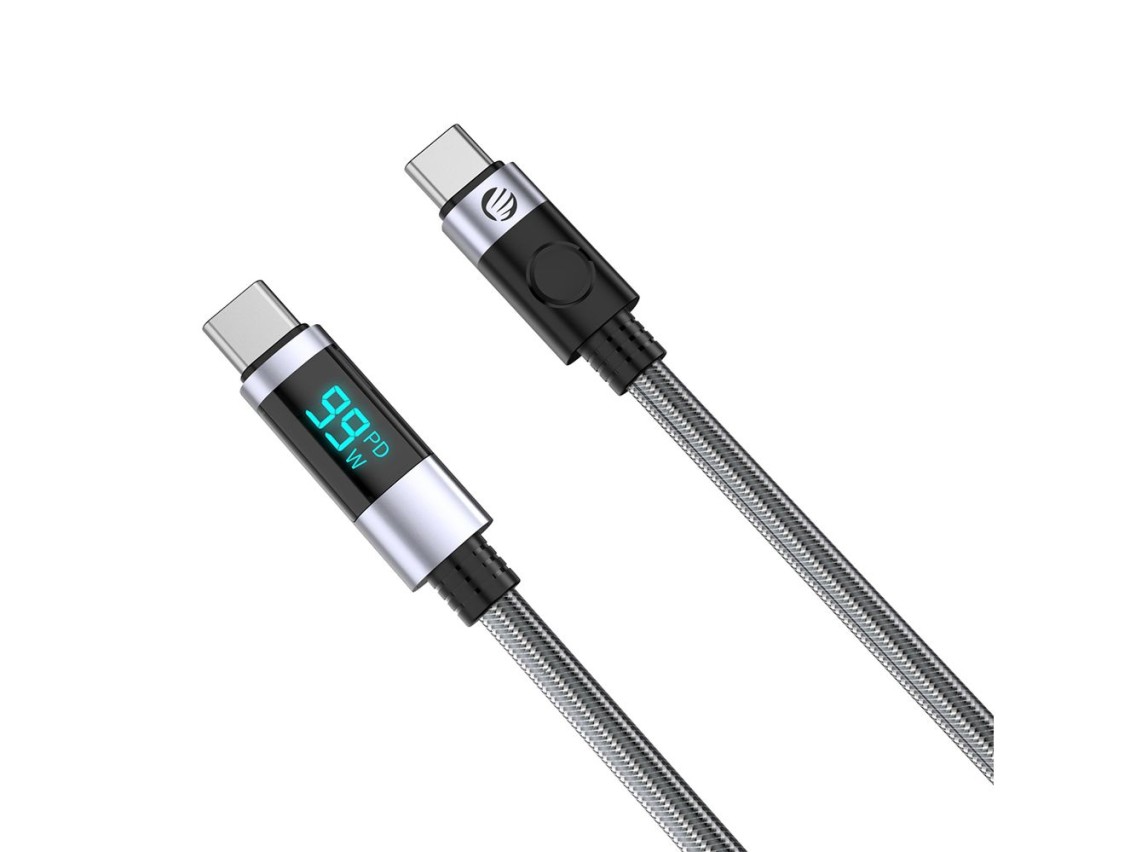 Orico LDC2C USB-C - USB-C PD 100W Cable with LED Display 480 Mbps 3 m - Black