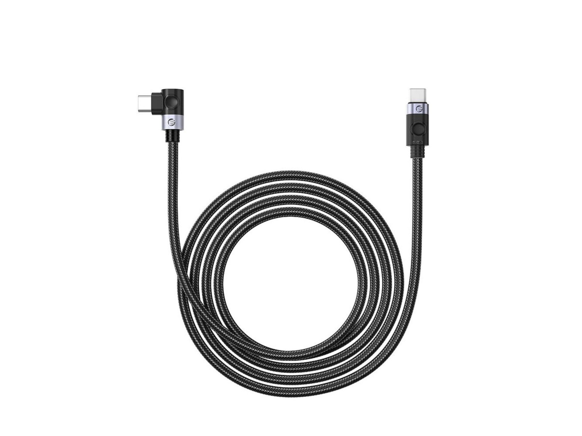 C2C PD100W Laptop Fast Charging Cable (Right Angle) black 1m