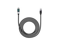 Cable Orico LDC2L USB-C a Lightning PD de 29 W con pantalla LED, 480 Mbps, 2 m - Negro