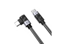 Cabo de carregamento rápido para laptop C2C PD100W (ângulo reto) preto 0,5 m Cabo de carregamento rápido para laptop C2C PD100W (ângulo reto) preto 0,5 m
