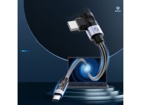 C2C PD100W Laptop Fast Charging Cable (Right Angle) black 1m C2C PD100W Laptop Fast Charging Cable (Right Angle) black 1m