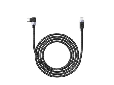 Cabo de carregamento r�pido para laptop C2C PD100W (�ngulo reto) preto 0,5 m
