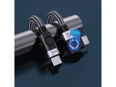 C2C PD100W Laptop Fast Charging Cable (Right Angle) black 1m C2C PD100W Laptop Fast Charging Cable (Right Angle) black 1m