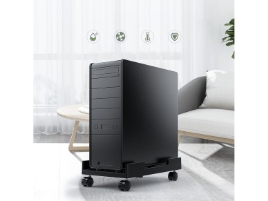 Orico CPB3 computer stand on wheels, load capacity 20 kg - black Orico CPB3 computer stand on wheels, load capacity 20 kg - black
