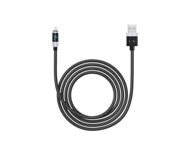 Orico LDA2L USB-A to Lightning Cable 12W with LED Display 0.5m - Black and Silver