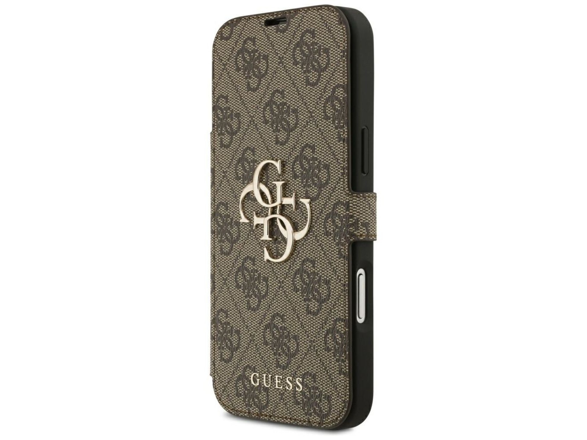 Guess Book 4G Metal Logo Case for iPhone 18 Pro Max / 17 Pro Max - Brown