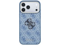 Capa Guess 4G com logo grande em resina para iPhone 17 Pro / 18 Pro - Azul Claro