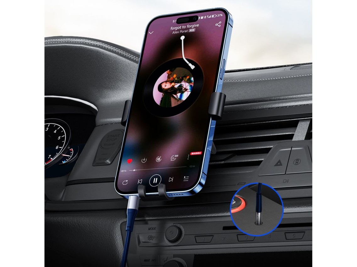 Cabo de áudio Orico AXC-02 USB-C para conector de 3,5 mm, 20 cm - azul