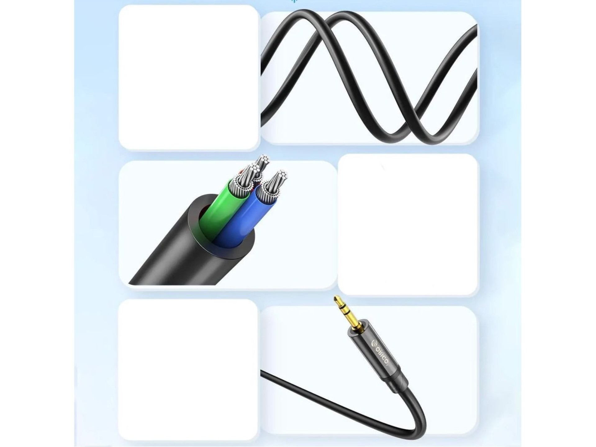 Orico AXKF mini jack 3.5 mm to XLR female audio cable 5 m - black