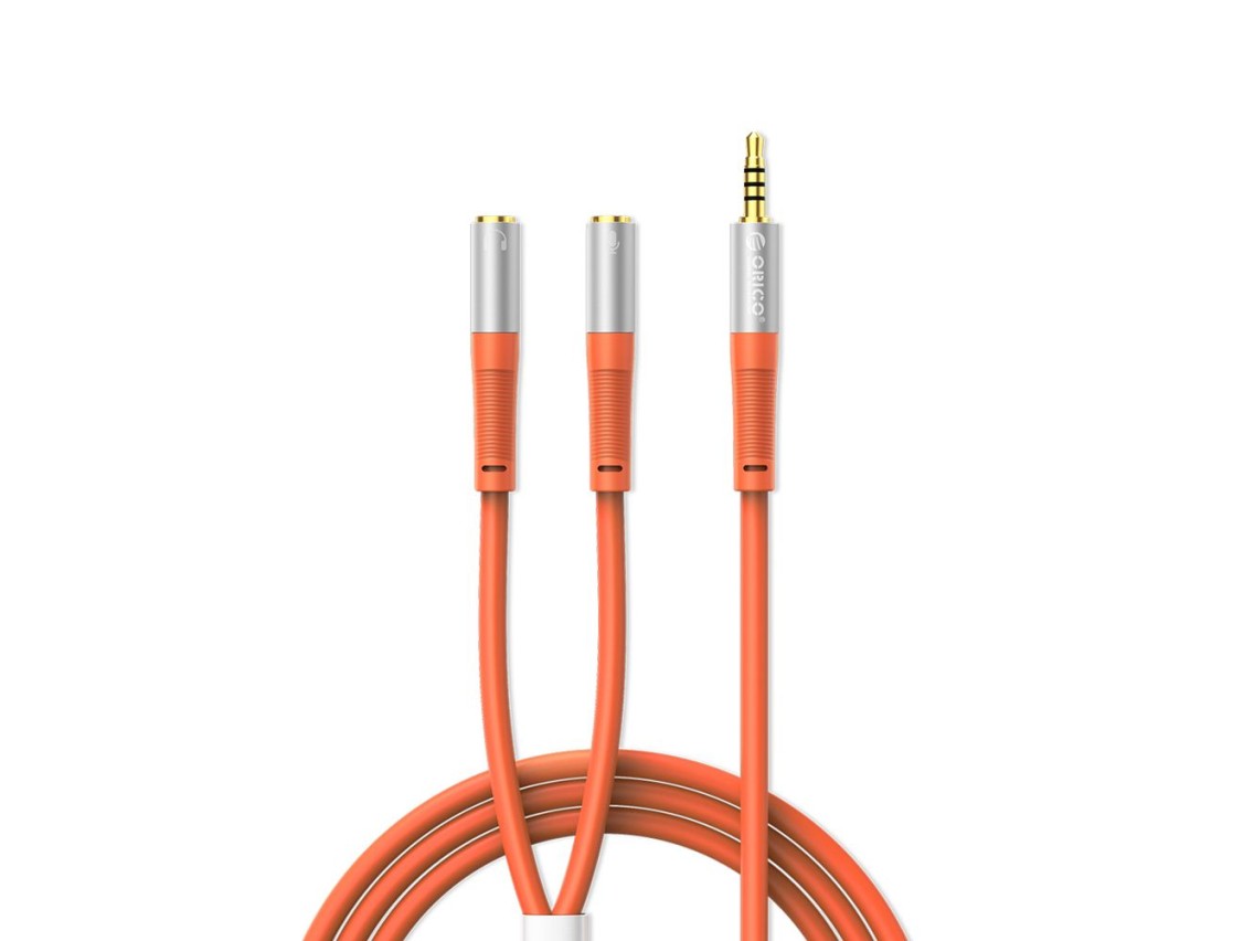 Cable de audio Orico AX2-10 con divisor minijack de 3,5 mm para auriculares y micrófono, cable de 1