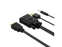 Cable Orico XD-VATH VGA y mini jack de 3,5 mm a HDMI Full HD 60 Hz con alimentación USB de 5 m - neg Cable Orico XD-VATH VGA y mini jack de 3,5 mm a HDMI Full HD 60 Hz con alimentación USB de 5 m - neg