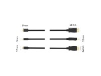Cabo Orico XD-MDTH4 4K 30Hz Mini DisplayPort para HDMI 3m - Preto Cabo Orico XD-MDTH4 4K 30Hz Mini DisplayPort para HDMI 3m - Preto