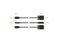 Cabo Orico XD-DTD DisplayPort para DVI 4K de 3 m - Preto Cabo Orico XD-DTD DisplayPort para DVI 4K de 3 m - Preto