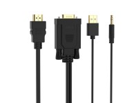 Cable Orico XD-VATH VGA y mini jack de 3,5 mm a HDMI Full HD 60 Hz con alimentación USB de 5 m - neg Cable Orico XD-VATH VGA y mini jack de 3,5 mm a HDMI Full HD 60 Hz con alimentación USB de 5 m - neg