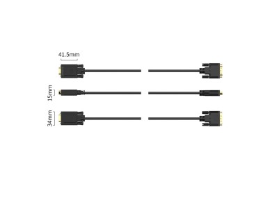 Cabo Orico XD-DITV DVI 24+1 VGA Full HD, adaptador de 5 m - preto Cabo Orico XD-DITV DVI 24+1 VGA Full HD, adaptador de 5 m - preto