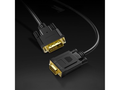 Cabo Orico XD-DITV DVI 24+1 VGA Full HD, adaptador de 5 m - preto Cabo Orico XD-DITV DVI 24+1 VGA Full HD, adaptador de 5 m - preto