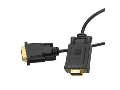 Cabo Orico XD-DITV DVI 24+1 VGA Full HD, adaptador de 5 m - preto Cabo Orico XD-DITV DVI 24+1 VGA Full HD, adaptador de 5 m - preto