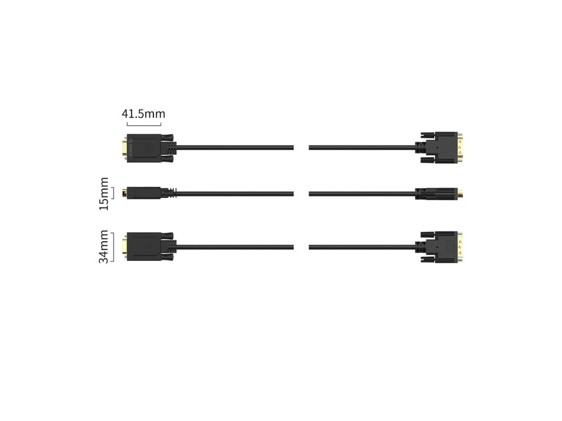 Orico XD-DITV cable DVI 24+1 VGA Full HD adapter 5 m - black