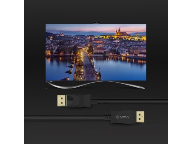 Cabo Orico XD-DTD DisplayPort para DVI 4K de 1 m - Preto Cabo Orico XD-DTD DisplayPort para DVI 4K de 1 m - Preto