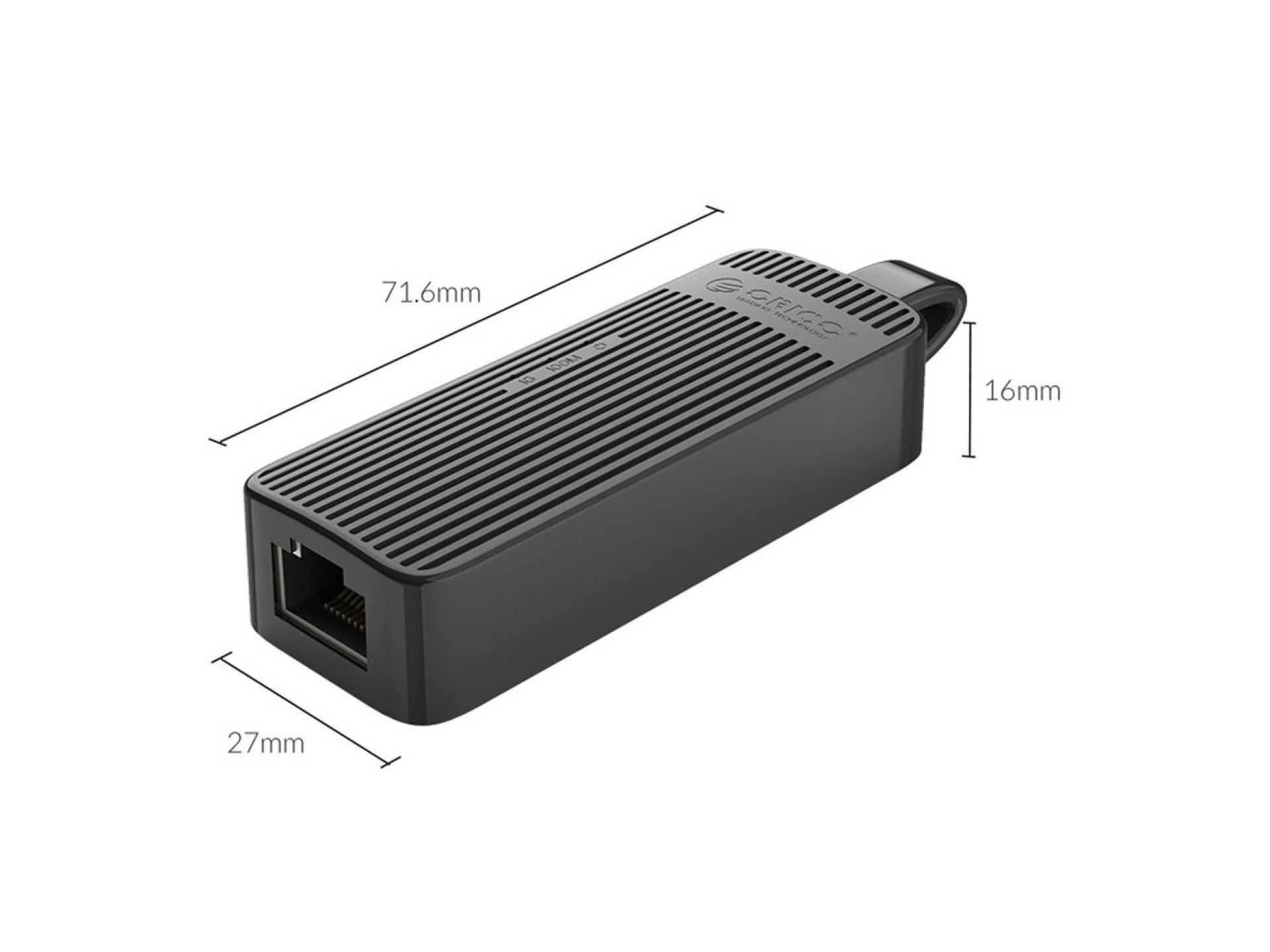 Orico UTK-U3 USB-A 3.0 to RJ45 Gigabit Ethernet 1 Gbps Network Adapter - Black
