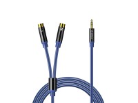 Cabo de �udio Orico AXRF mini jack de 3,5 mm para 2x RCA f�mea de 2 m - azul