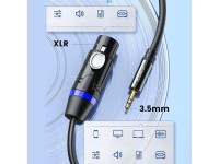 Cabo de áudio Orico AXKF mini jack de 3,5 mm para XLR fêmea de 5 m - preto Cabo de áudio Orico AXKF mini jack de 3,5 mm para XLR fêmea de 5 m - preto