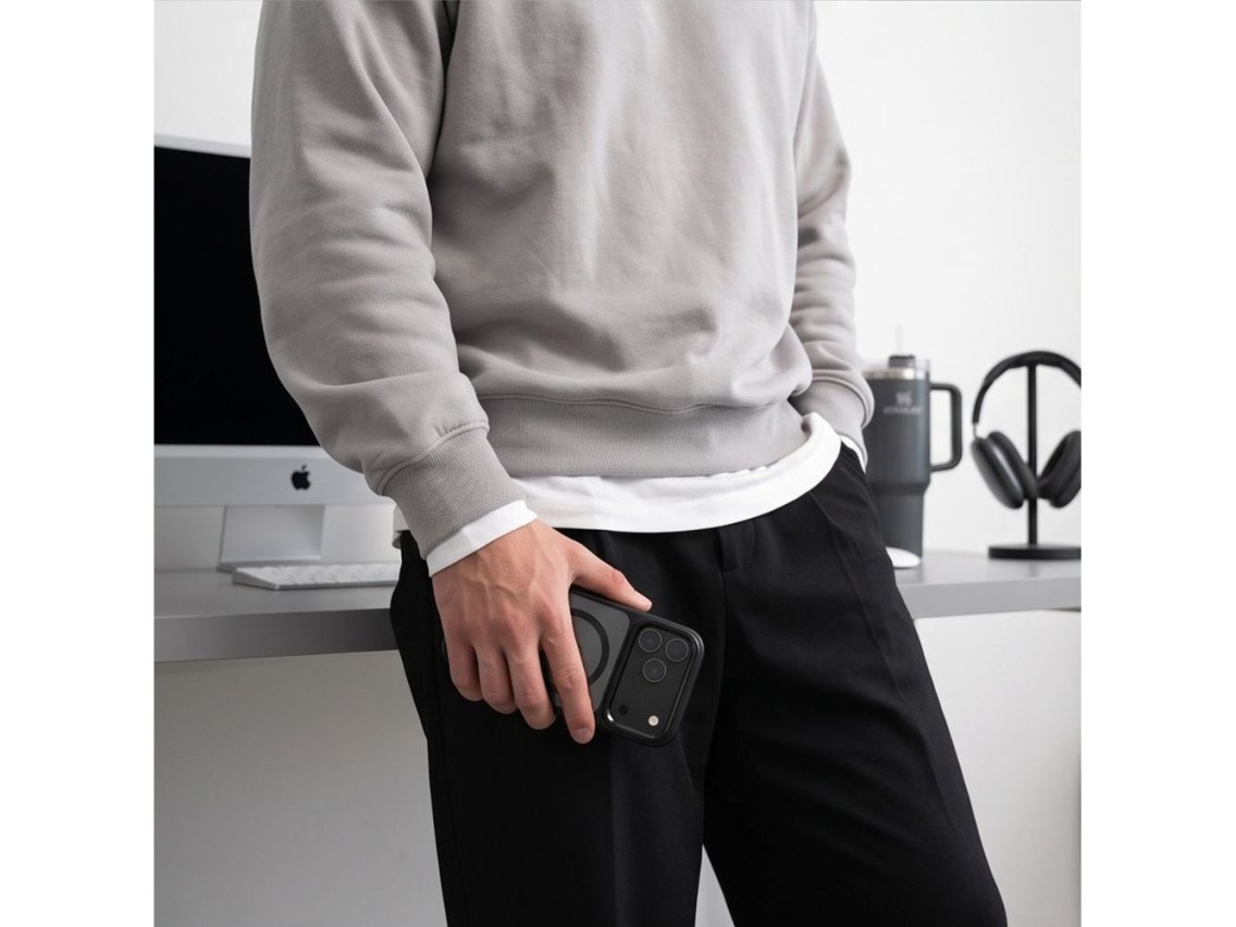 Funda Tech-Protect Magmat MagSafe CC para iPhone 17 Pro Max / 18 Pro Max - Negro transparente