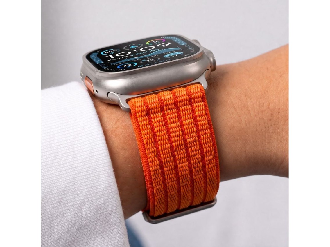 Correa deportiva de nailon Tech-Protect para Apple Watch de 44/45/46/49 mm - Naranja