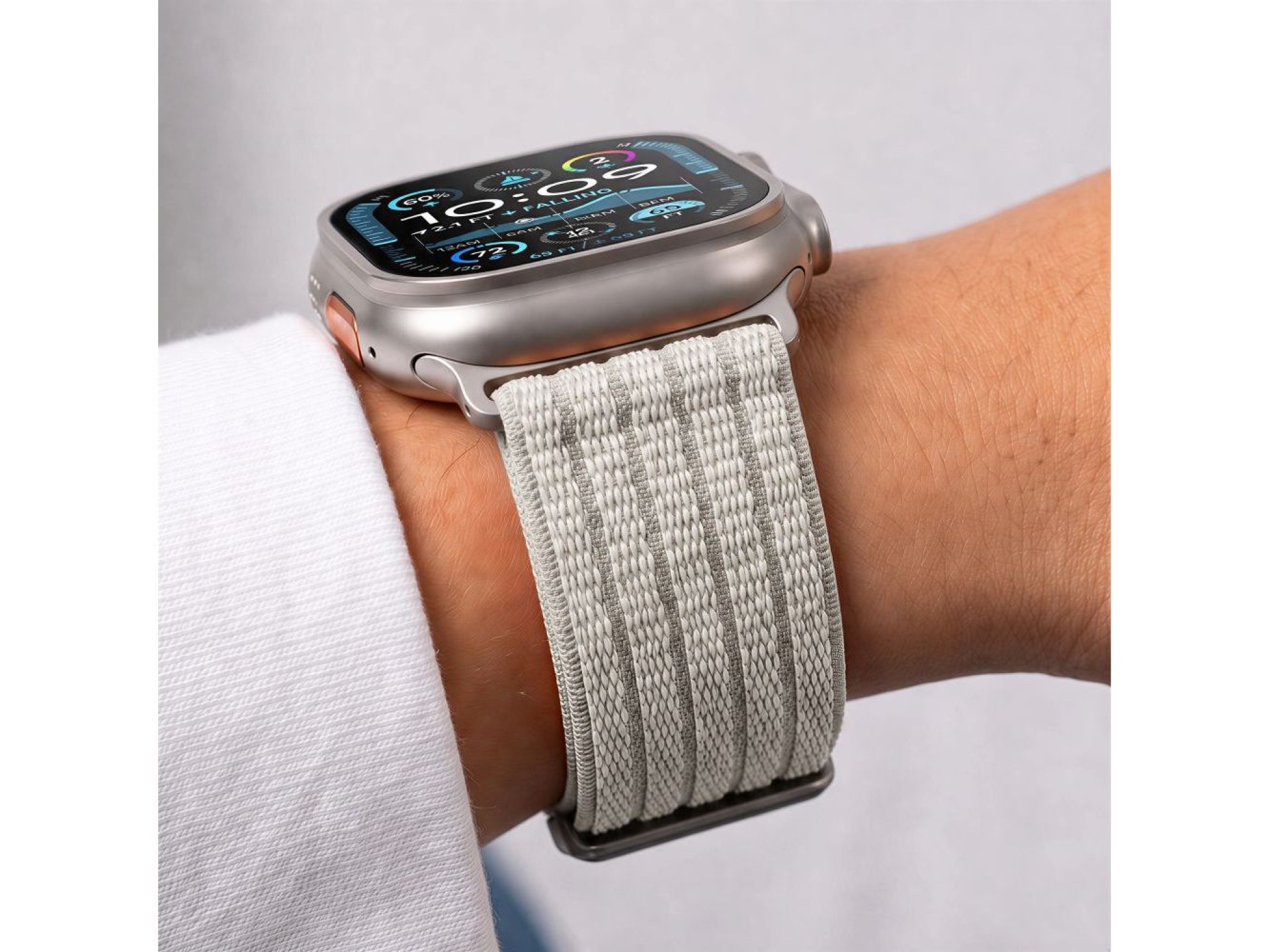 Correa deportiva de nailon Tech-Protect para Apple Watch de 44/45/46/49 mm - Beige