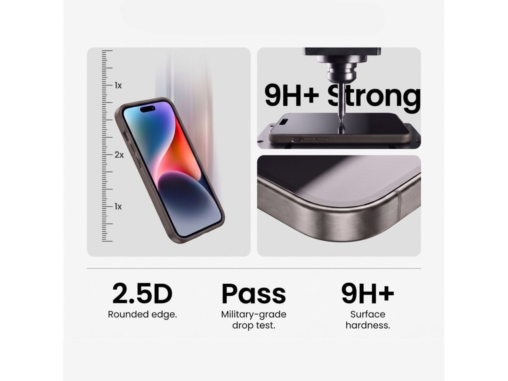 Protector de pantalla de vidrio templado Tech-Protect Glass Fit+ (paquete de 2) para Xiaomi Redmi 17