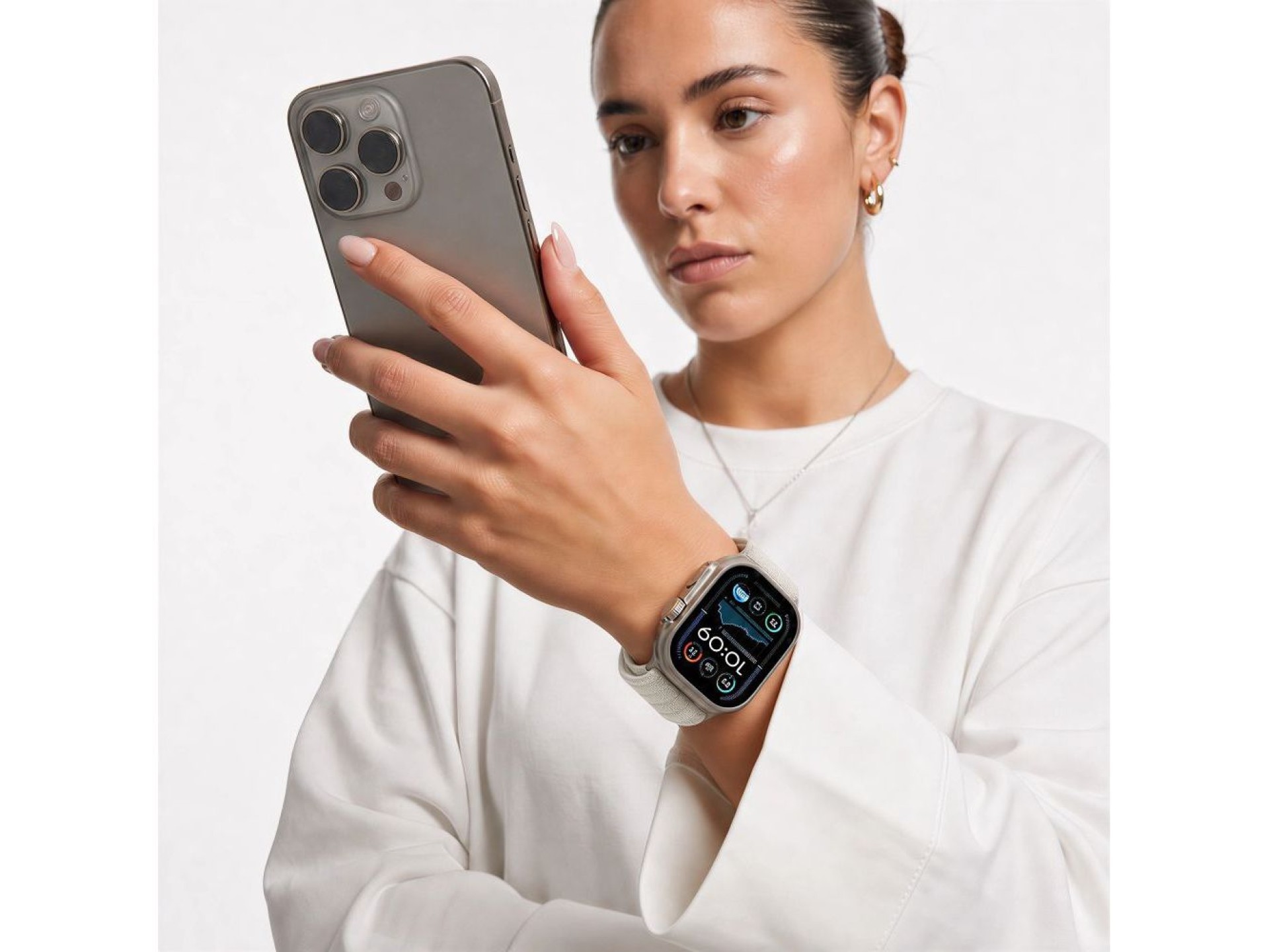 Correa deportiva de nailon Tech-Protect para Apple Watch de 44/45/46/49 mm - Beige