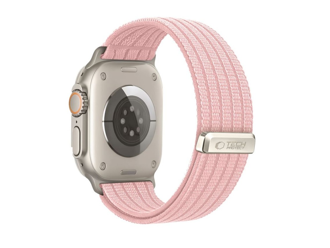 Tech-Protect Nylon Sport Band for Apple Watch 44/45/46/49 mm - Light Pink