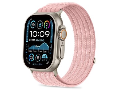 Pulseira esportiva de nylon Tech-Protect para Apple Watch 44/45/46/49 mm - Rosa Claro