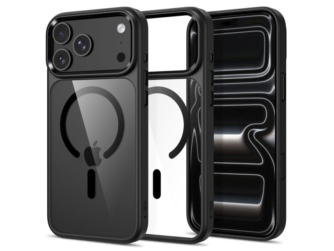 Funda Tech-Protect Magmat MagSafe CC para iPhone 17 Pro / 18 Pro - Negro transparente