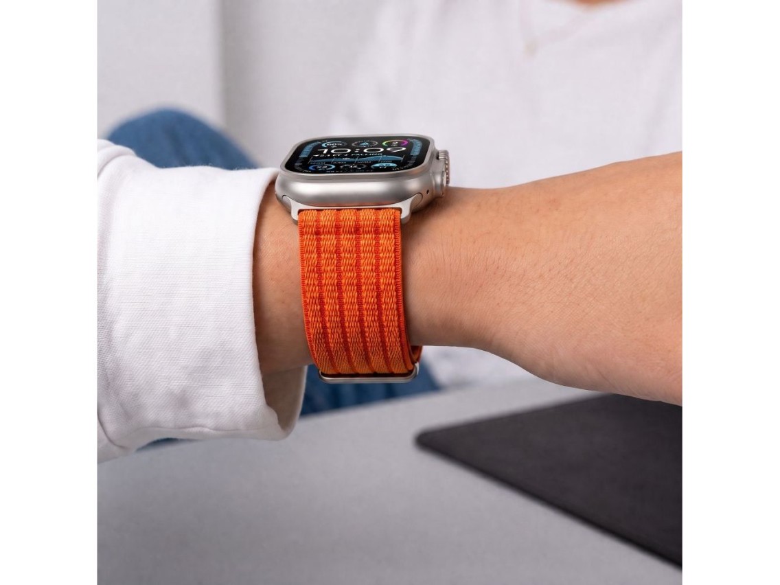 Correa deportiva de nailon Tech-Protect para Apple Watch de 44/45/46/49 mm - Naranja